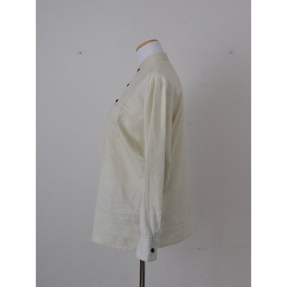 Vintage 80s All Cotton Tunic Blouse | size M - Picture 2 of 10